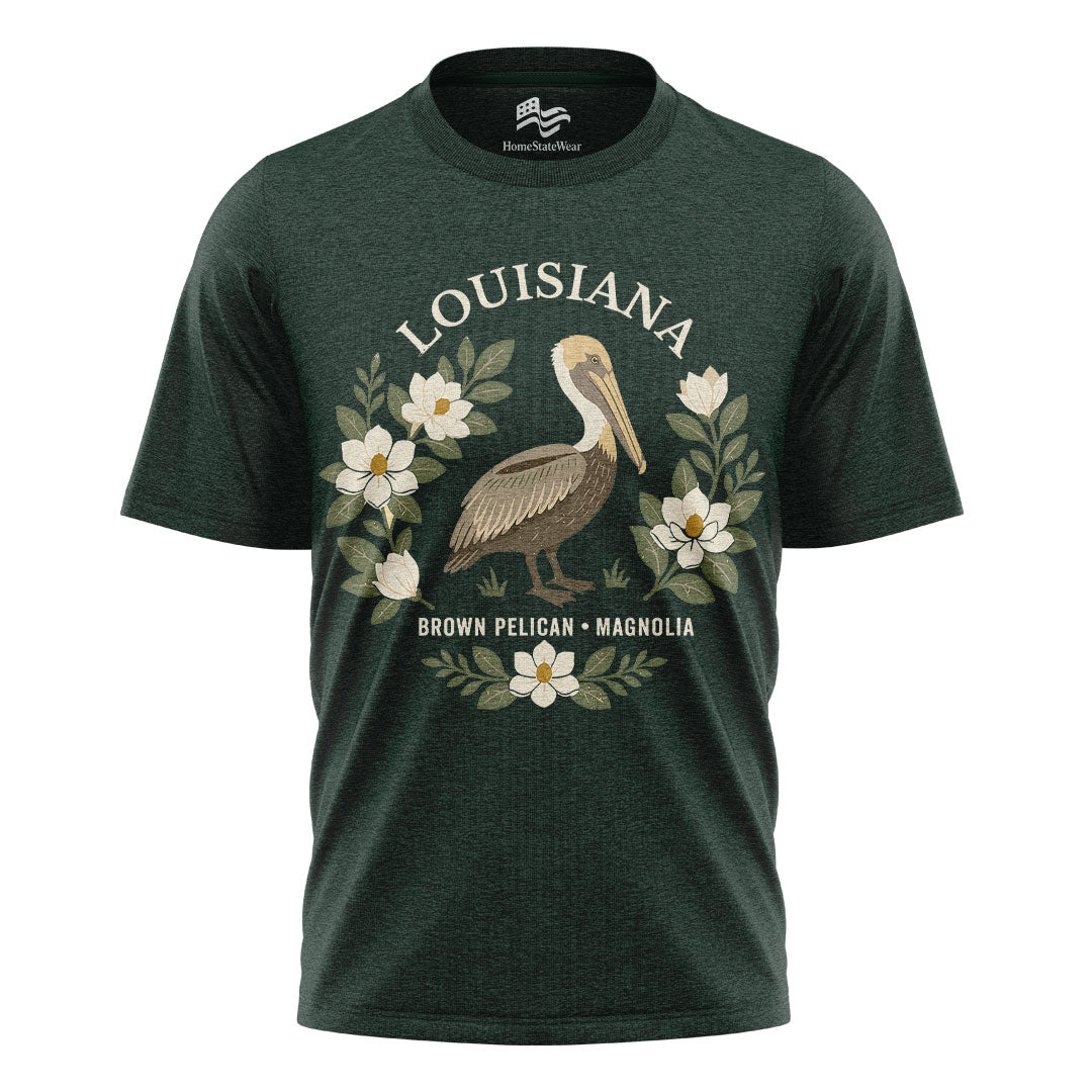 Louisiana Brown Pelican Tee | Magnolia Nature Gift Shirt