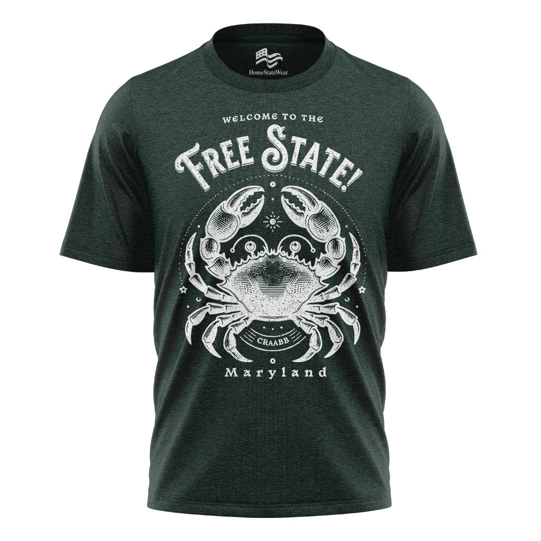 Welcome to Maryland T-Shirt | Free State Crab Tee