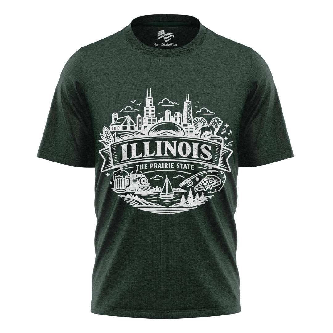 Illinois Prairie State Tee | Vintage Midwest Graphic Shirt