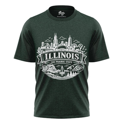Illinois Prairie State Tee | Vintage Midwest Graphic Shirt