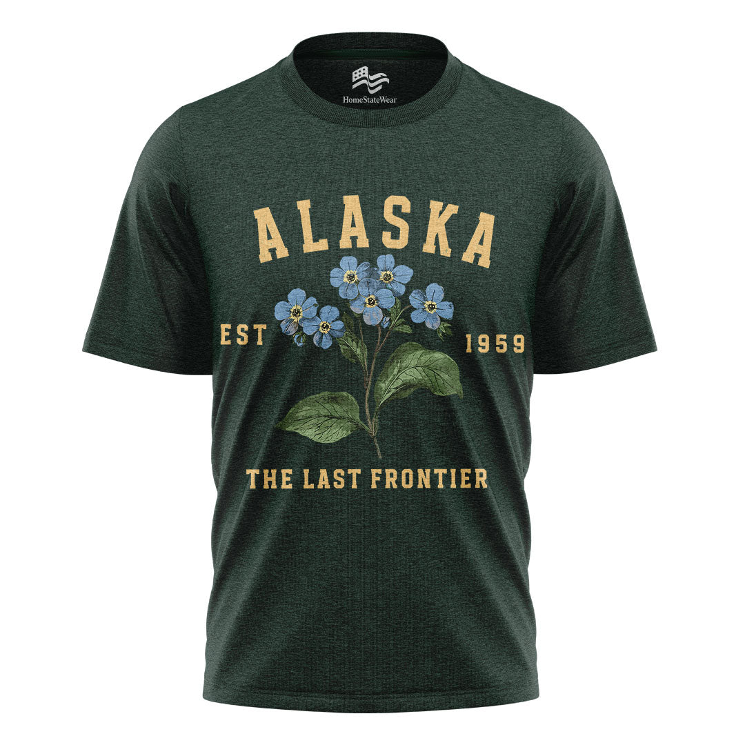 Alaska Forget-Me-Not T-Shirt, Vintage Floral State Tee