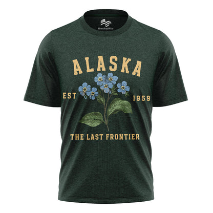 Alaska Forget-Me-Not T-Shirt, Vintage Floral State Tee