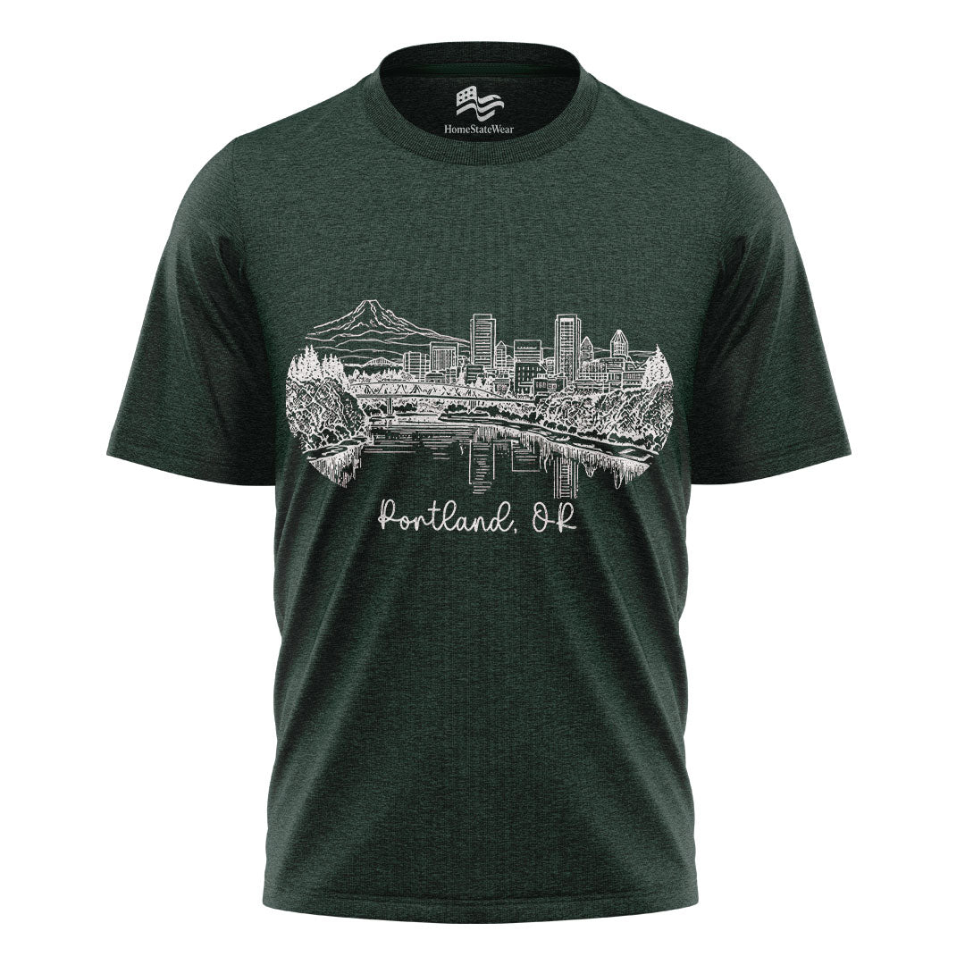 Portland Oregon Skyline T-Shirt, Vintage Travel Souvenir Tee