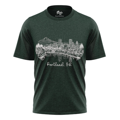 Portland Oregon Skyline T-Shirt, Vintage Travel Souvenir Tee