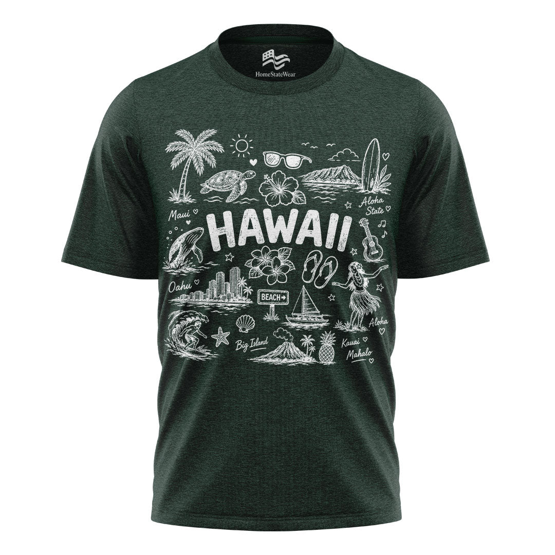 Hawaii Aloha State Comfort Colors Oahu Vacation Souvenir Shirt