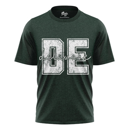 Distressed Delaware Comfort Colors Tee | Retro Varsity State Shirt