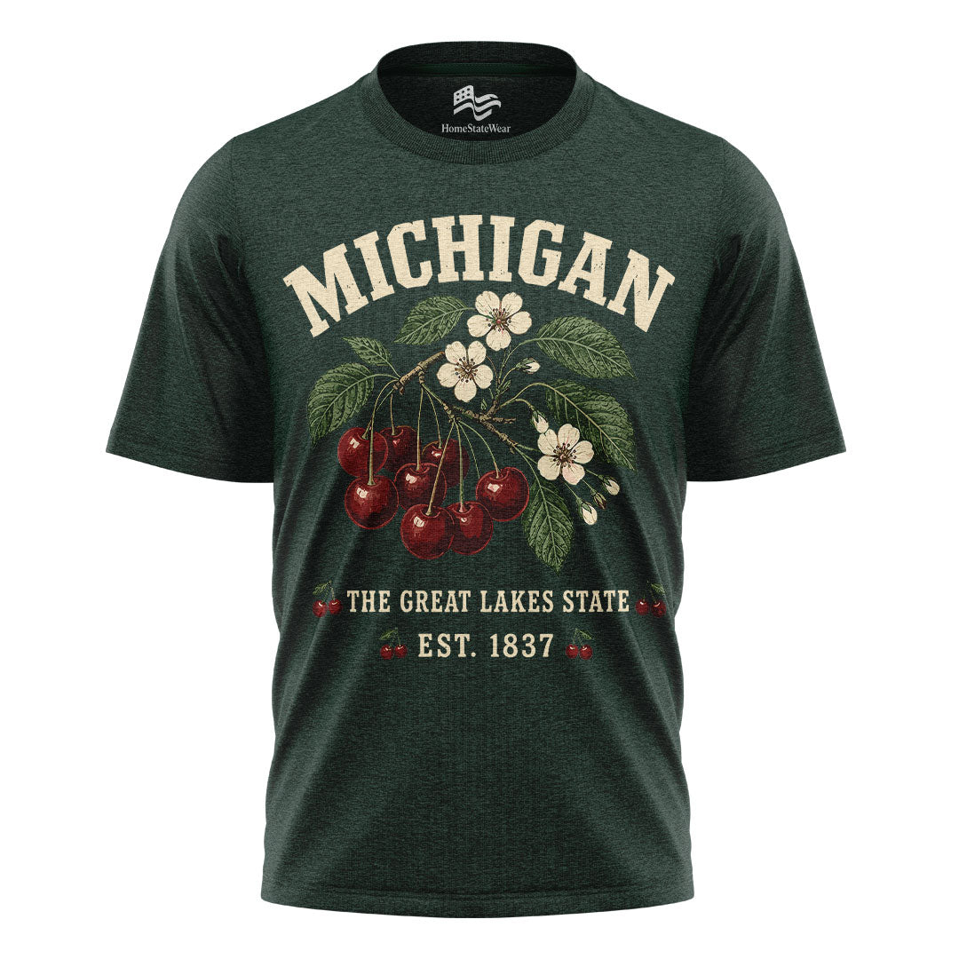 Michigan Cherry Blossom T-Shirt | Great Lakes Botanical Tee