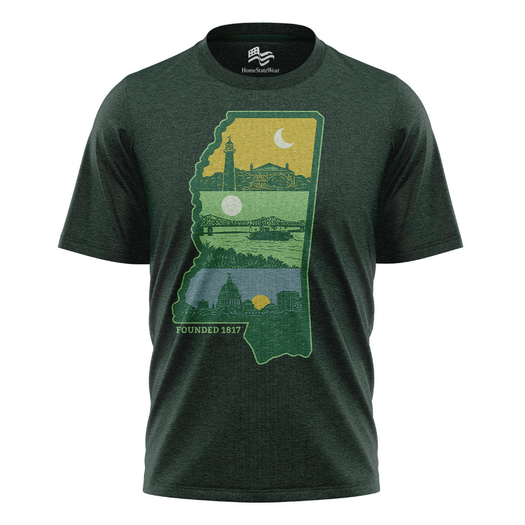 Layers of Mississippi T-Shirt, Vintage Magnolia State Graphic Tee