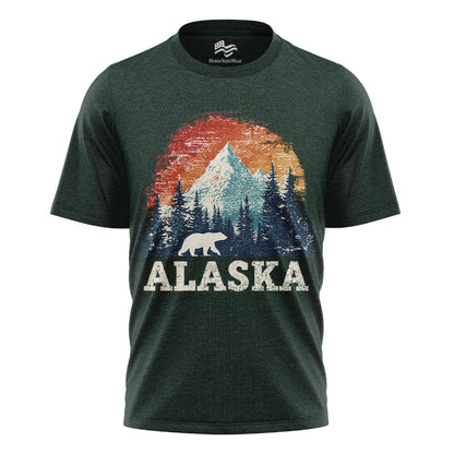 Vintage Alaska Mountain Bear T-Shirt | Retro Wildlife Graphic Tee