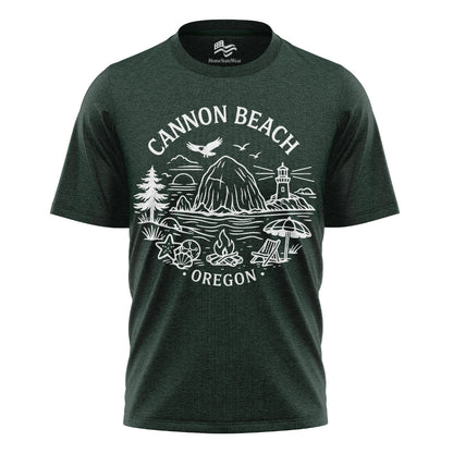 Cannon Beach Oregon Comfort Colors® T-Shirt, Haystack Rock PNW Coastal Tee