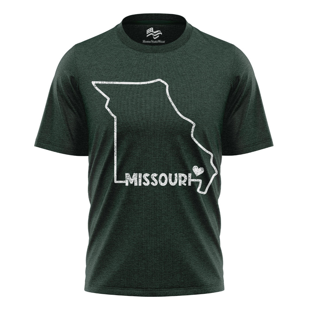 Missouri State Map T-Shirt, Hometown Pride USA Travel Tee