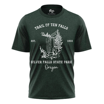 Trail of Ten Falls Oregon Comfort Colors® T-Shirt, Silver Falls Hiking Tee
