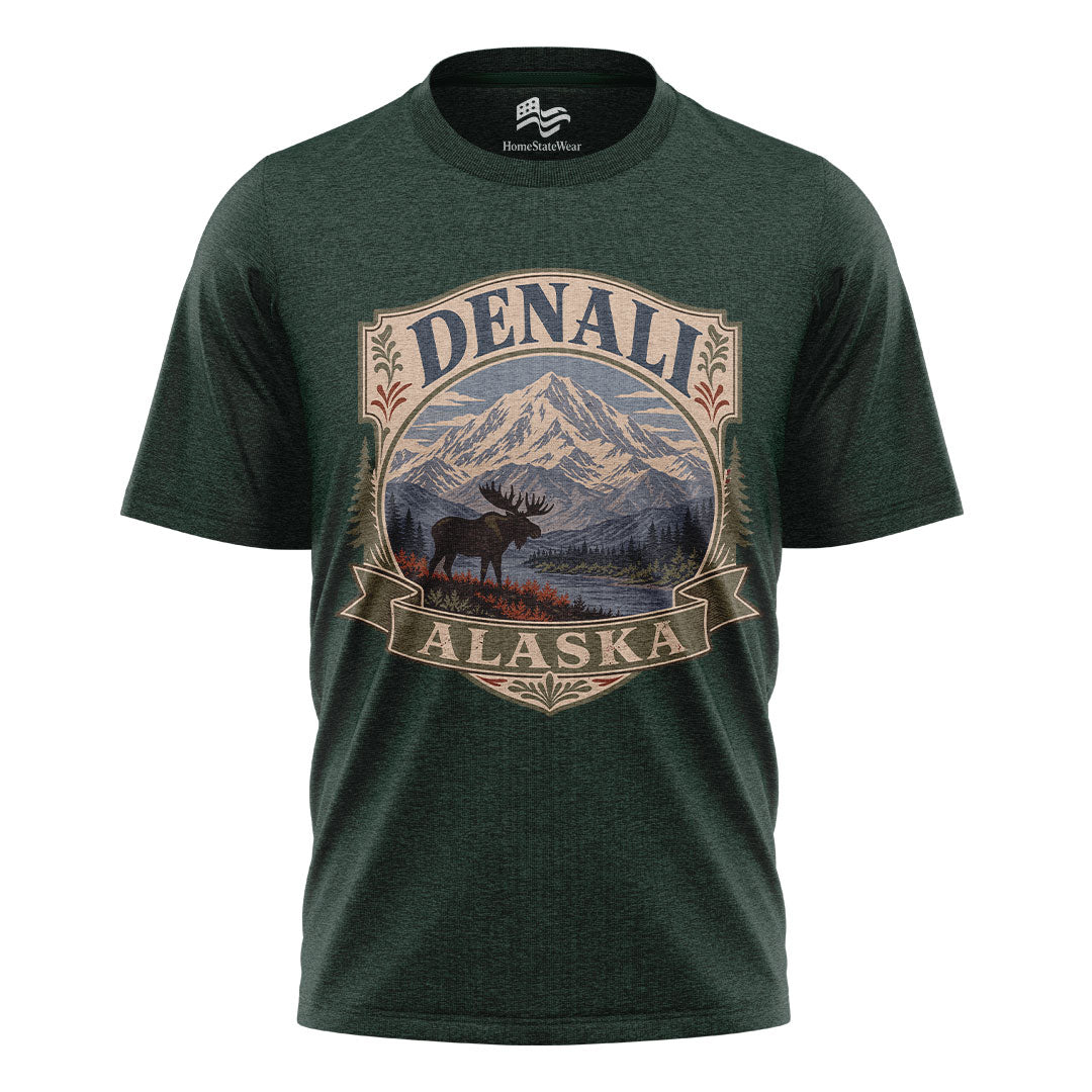 Denali Alaska Vintage T-Shirt | National Park Wildlife Travel Tee