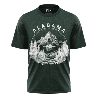 Vintage Alabama Mountain T-Shirt, Compass Graphic Adventure Tee
