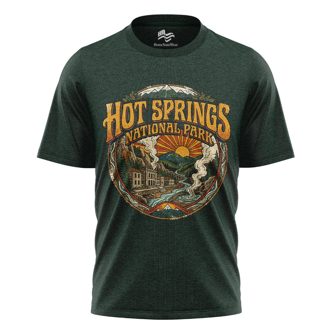 Hot Springs National Park Tee | Retro Bathhouse Row Travel Shirt