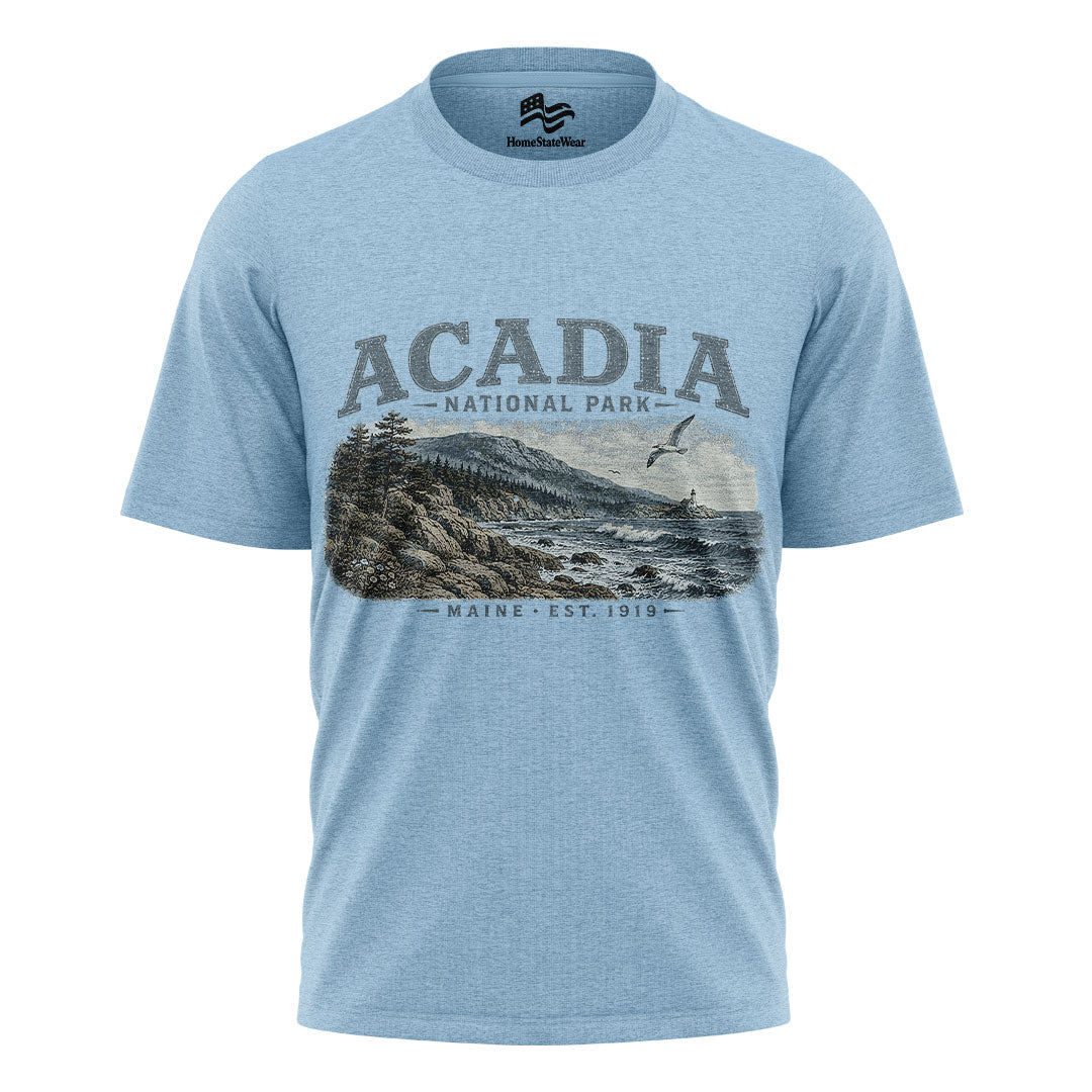 Acadia National Park Tee | Vintage Maine Hiking Shirt