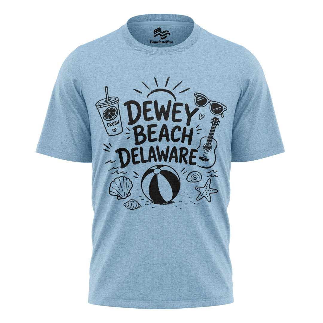 Dewey Beach Comfort Colors Tee | Delaware Summer Beach Shirt