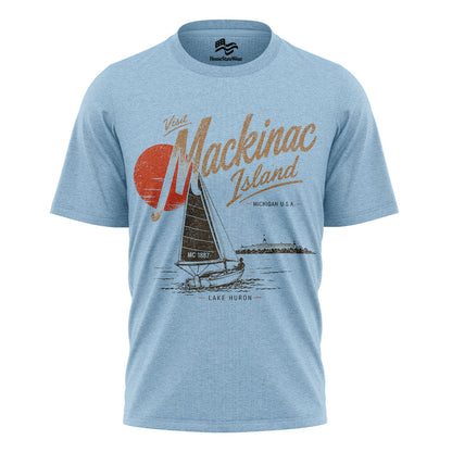 Mackinac Island Michigan Tee | Lake Huron Sailboat Shirt