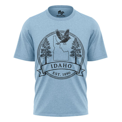 Idaho Est 1890 T-Shirt Mountain Bluebird & White Pine
