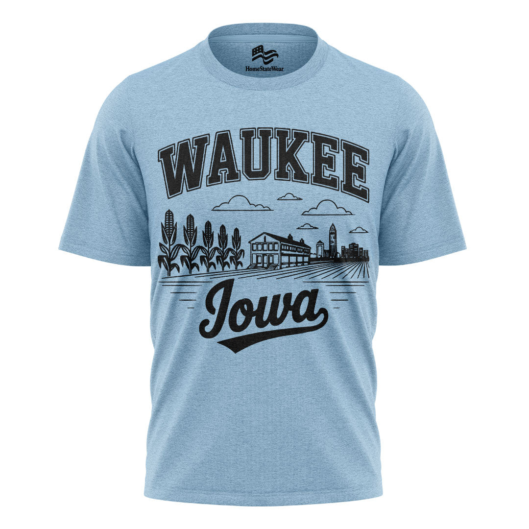 Waukee Iowa Comfort Colors Tee | Midwest Skyline Shirt