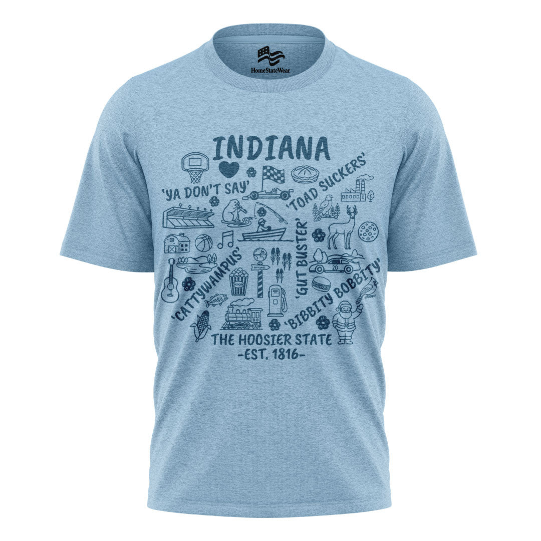 Indiana Hoosier State Tee | Midwest Icons Graphic Shirt