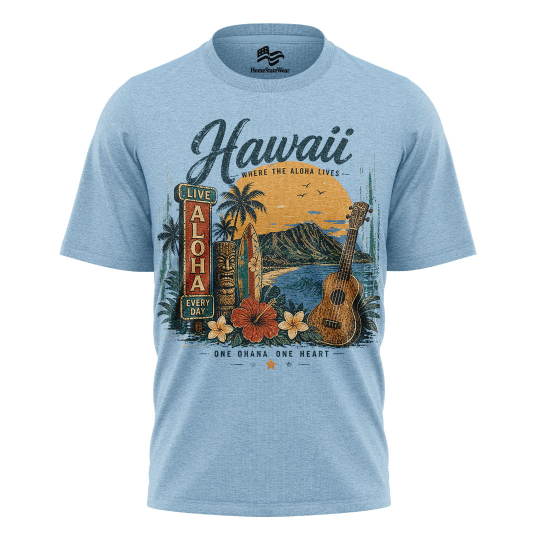 Hawaii Aloha Retro Tropical Beach Vacation Shirt