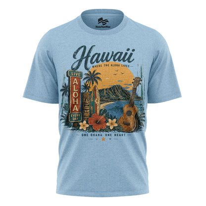 Hawaii Aloha Retro Tropical Beach Vacation Shirt