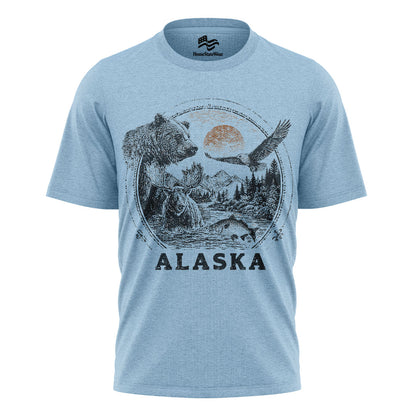 Vintage Alaska Wildlife Tee | Rustic Nature Graphic Shirt