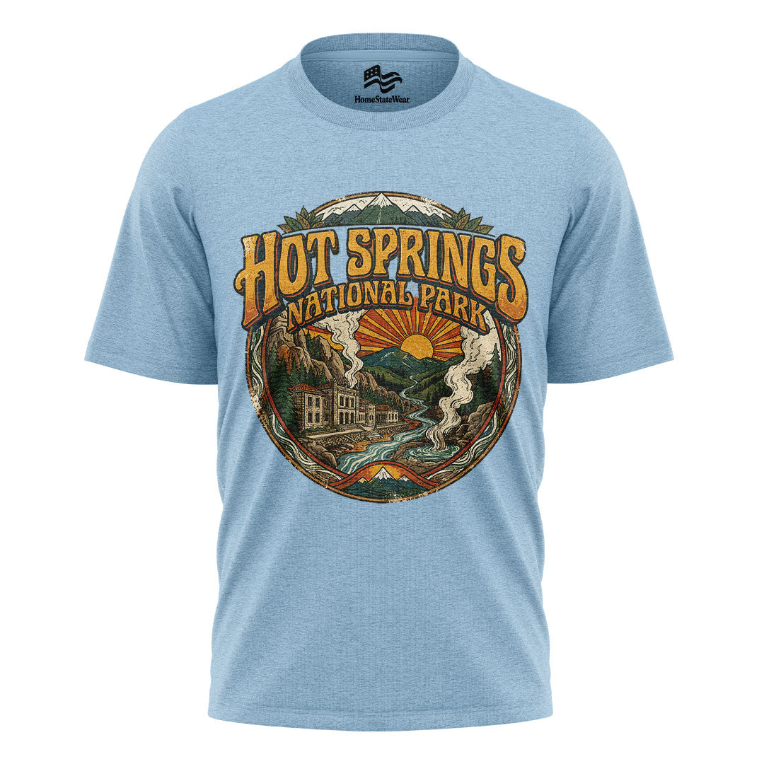 Hot Springs National Park Tee | Retro Bathhouse Row Travel Shirt