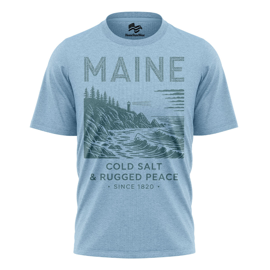 Maine Lighthouse T-Shirt | Rugged Coastal Souvenir Tee