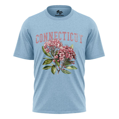Connecticut Mountain Laurel Comfort Colors Tee | Botanical Flower Shirt