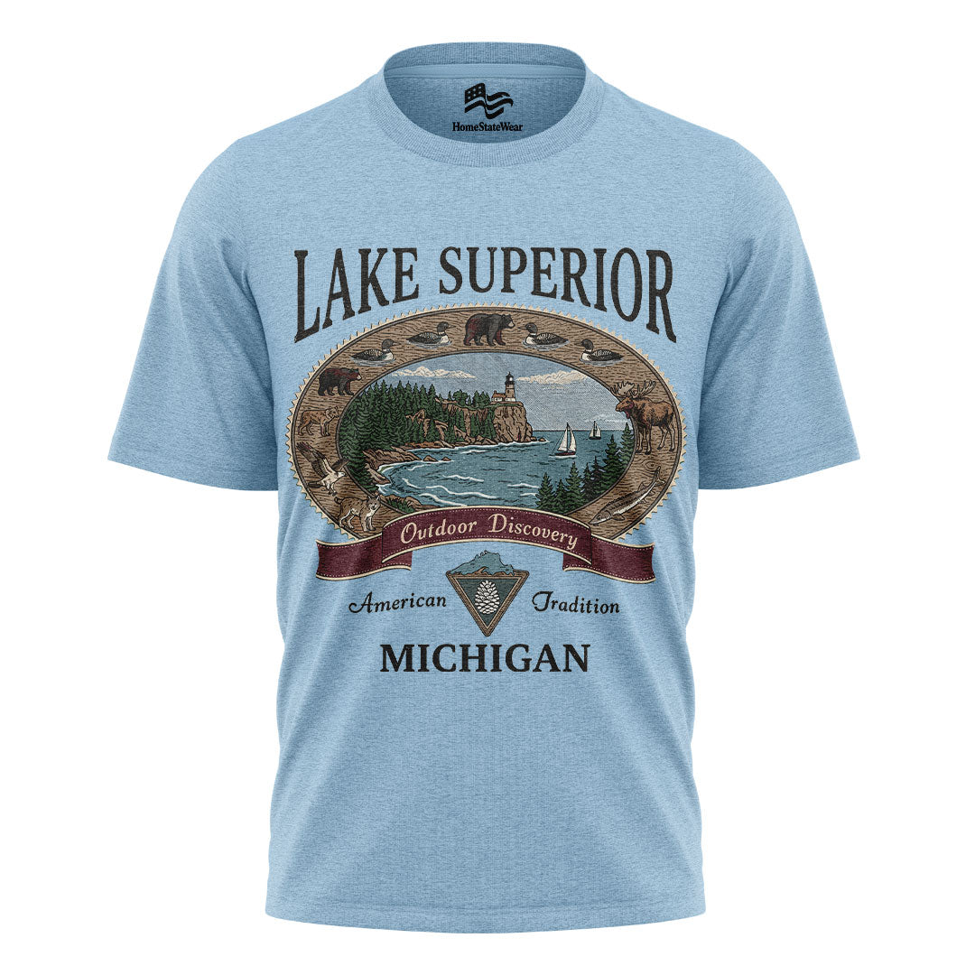 Lake Superior Michigan Sweatshirt | Vintage Outdoor Crewneck