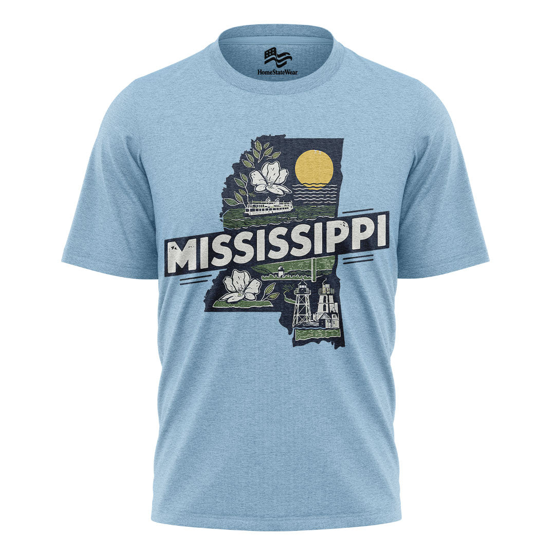 Mississippi Retro Home State T-Shirt