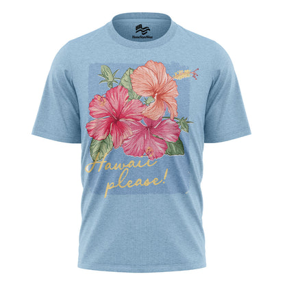 Hawaii Please Hibiscus Comfort Colors Tee | Tropical Vacation Shirt