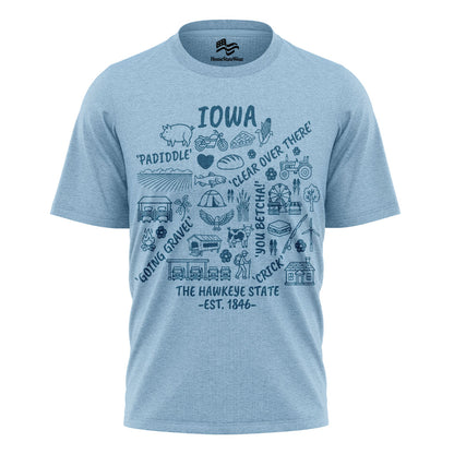 Iowa T-Shirt, Hawkeye State Graphic Tee