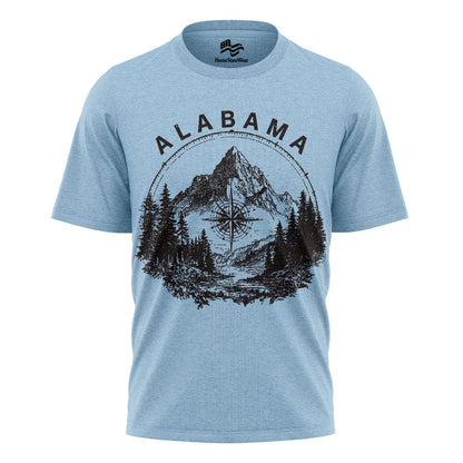 Vintage Alabama Mountain T-Shirt, Compass Graphic Adventure Tee