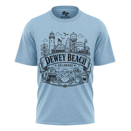 Dewey Beach Delaware Comfort Colors Tee | Coastal Vacation Shirt
