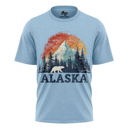 Vintage Alaska Mountain Bear T-Shirt | Retro Wildlife Graphic Tee