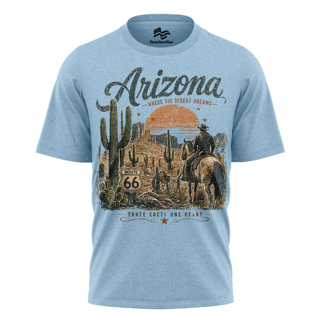 Arizona Cowboy Graphic Tee | Vintage Desert Cactus Shirt