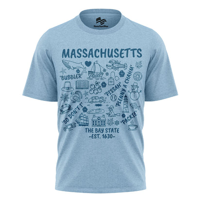 Massachusetts Bay State T-Shirt | Boston Humor Coastal Tee