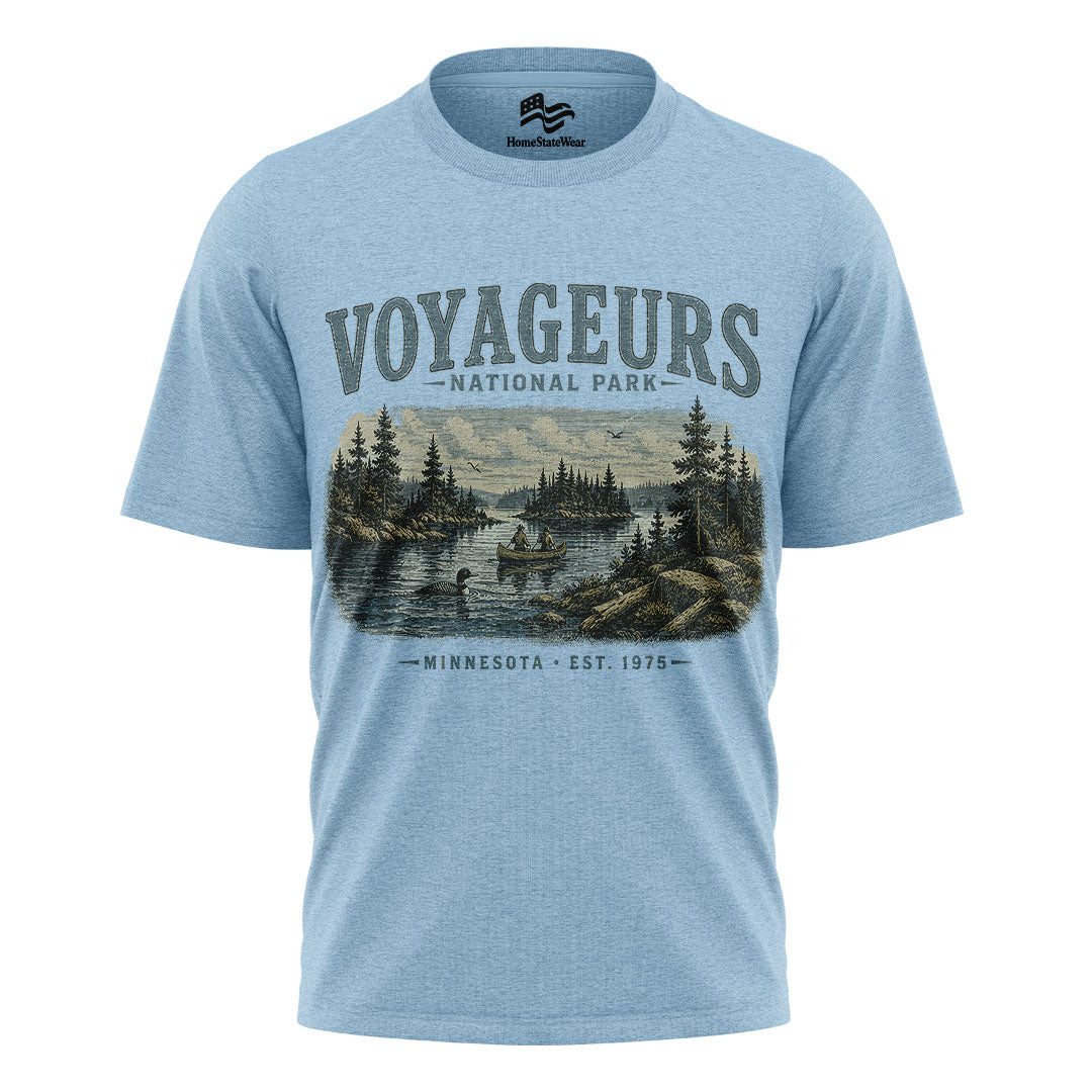 Voyageurs National Park T-Shirt, Vintage Minnesota Canoe Camping Tee