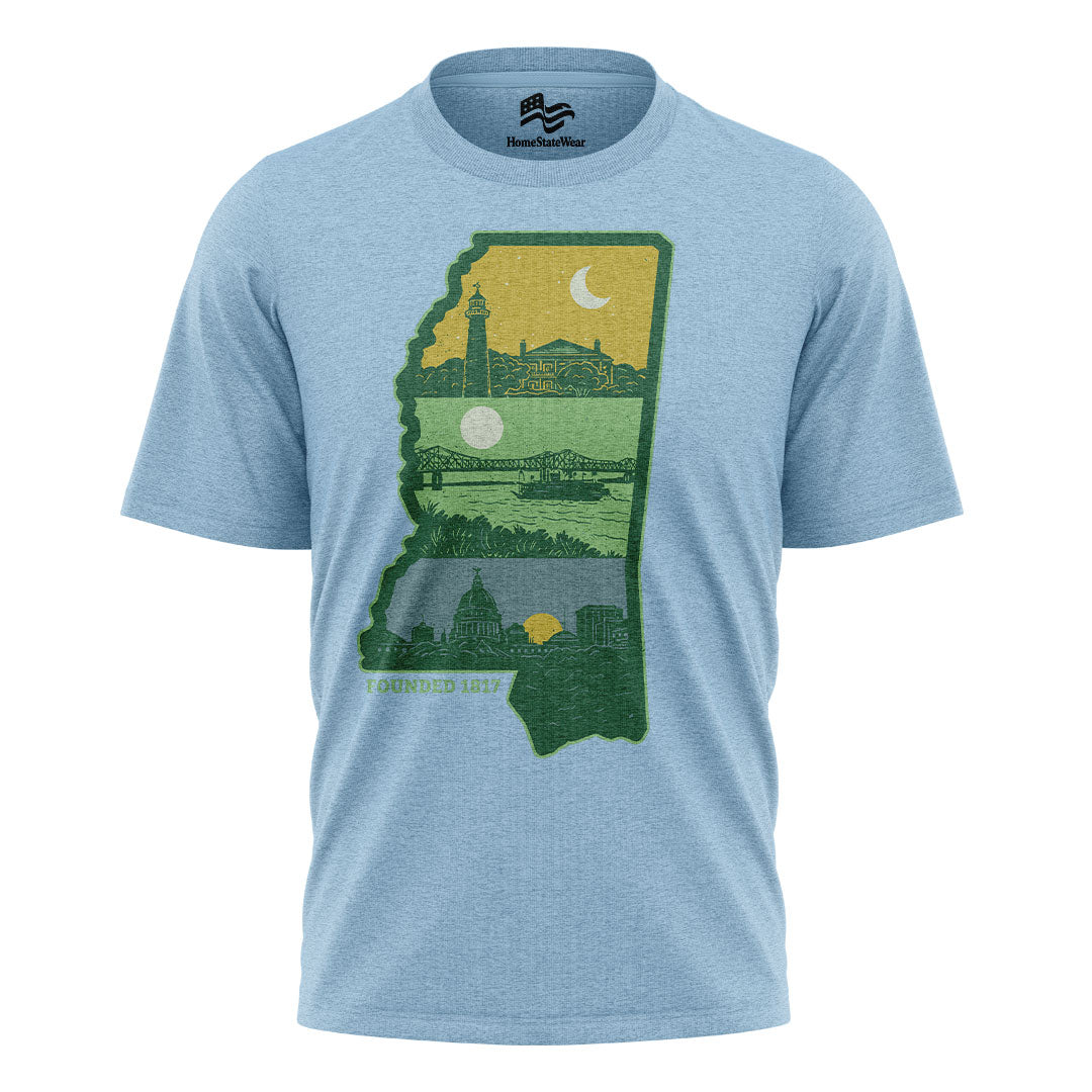 Layers of Mississippi T-Shirt, Vintage Magnolia State Graphic Tee