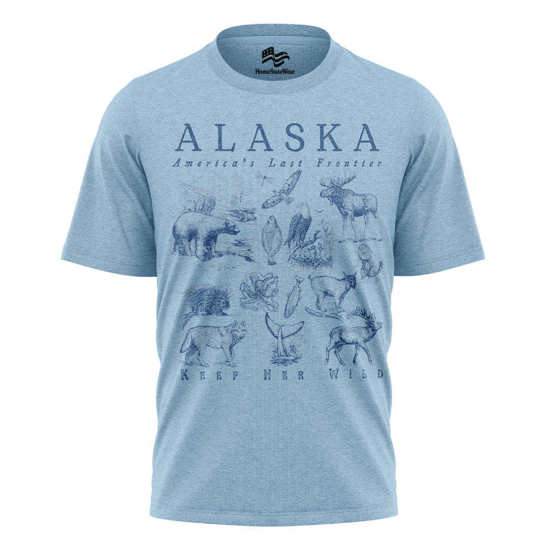 Vintage Alaska Wildlife Comfort Colors T-Shirt | Travel Souvenir Graphic Tee