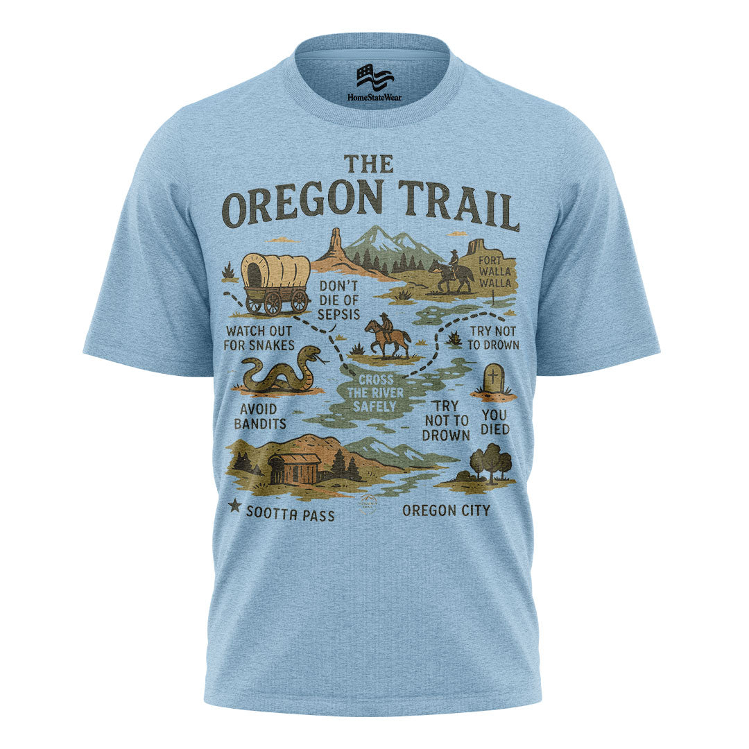 Oregon Trail Graphic T-Shirt, Retro Adventure Travel Tee