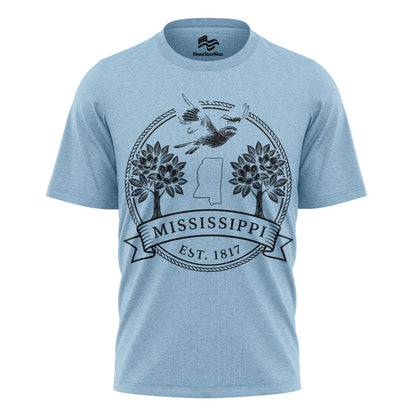 Mississippi Est. 1817 T-Shirt, Northern Mockingbird & Southern Magnolia State Pride Tee