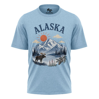 Alaska Moose T-Shirt, Mountain Travel Nature Lover Tee