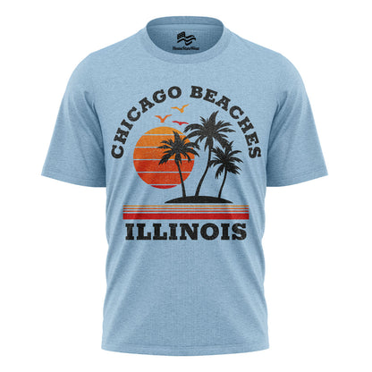 Chicago Beaches Illinois Tee | Lake Michigan Souvenir Shirt