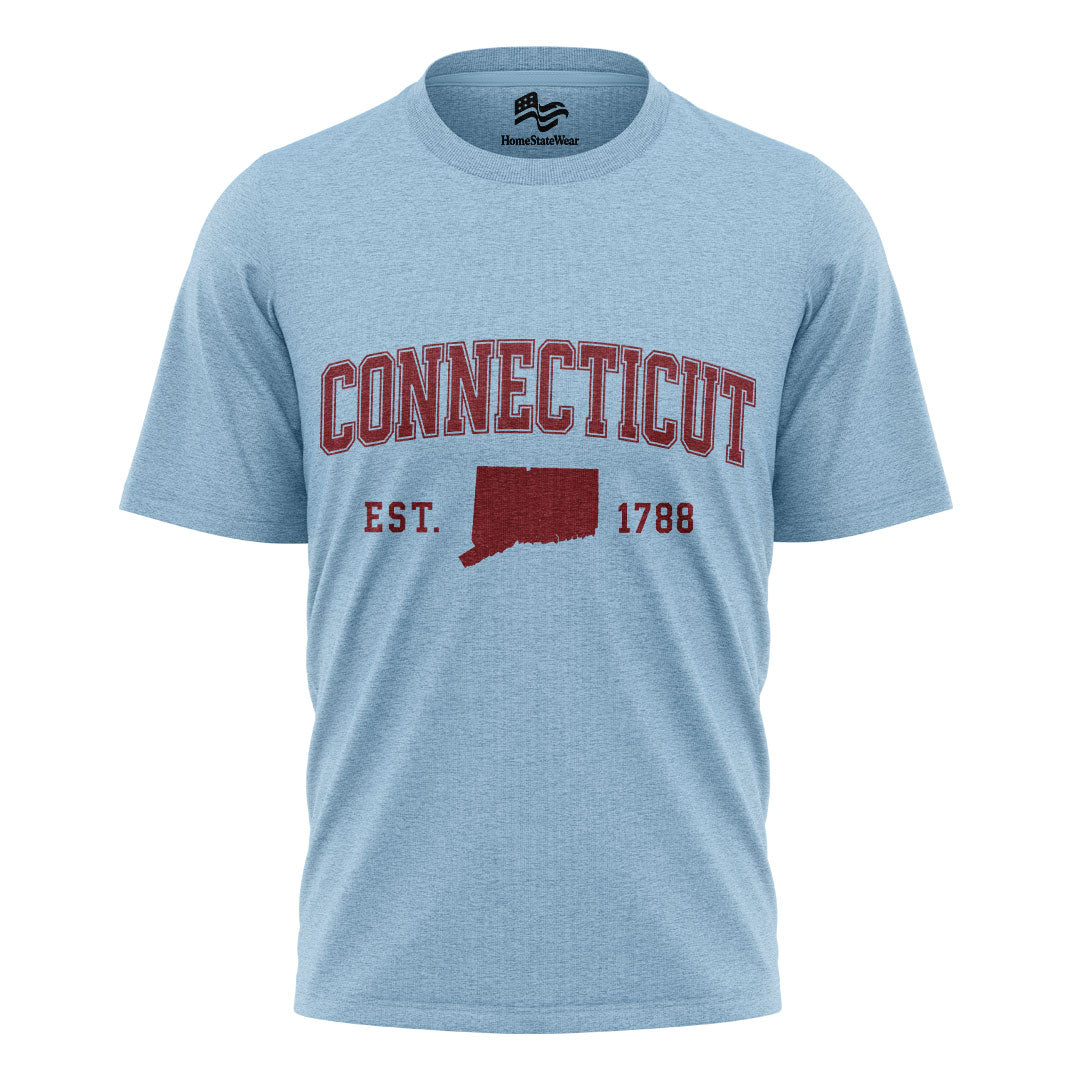 Connecticut Varsity Style Tee | Campus Inspired State Pride Shirt