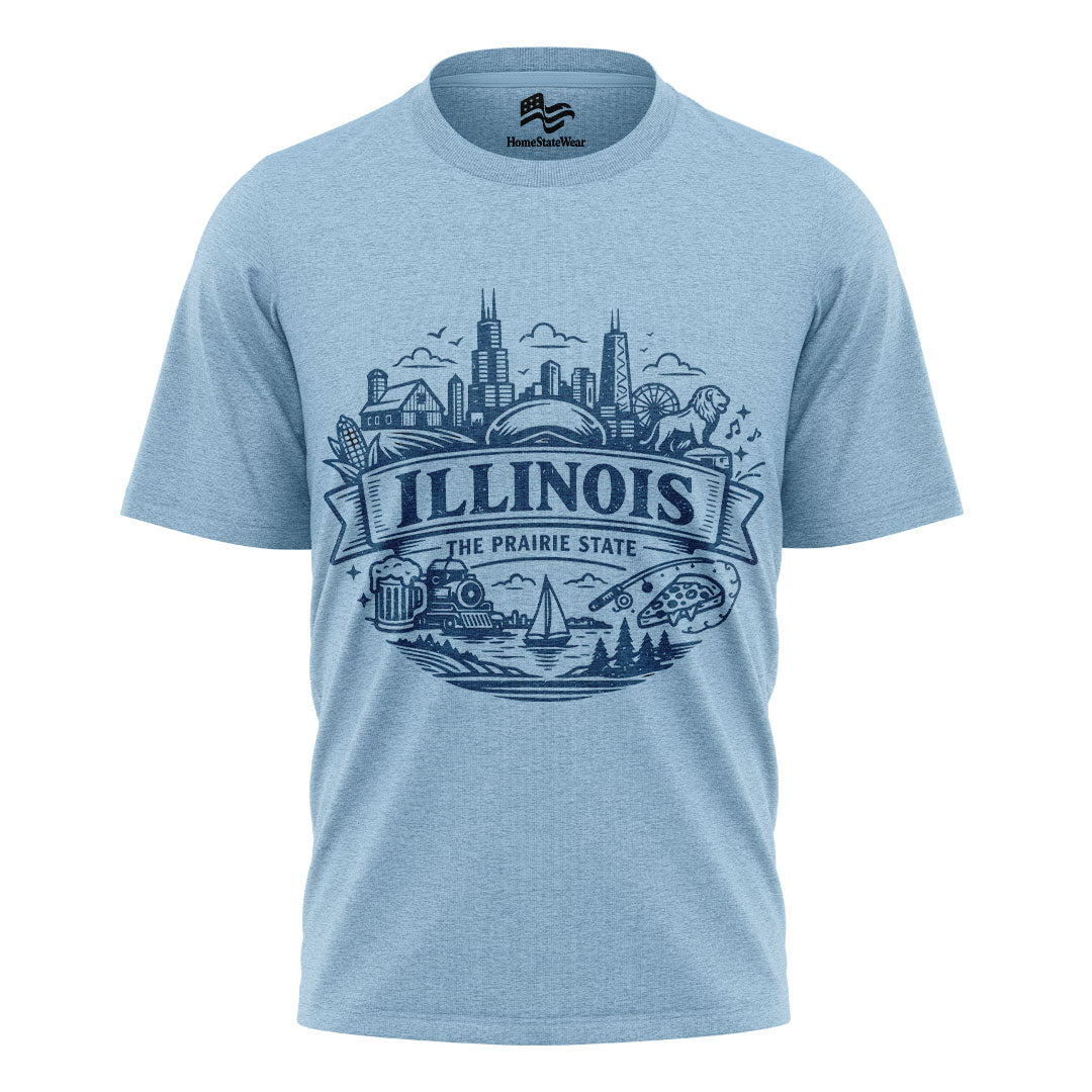 Illinois Prairie State Tee | Vintage Midwest Graphic Shirt