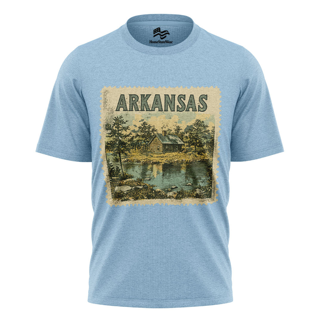 Arkansas Cabin Stamp Tee | Vintage Lake House Shirt or Sweatshirt